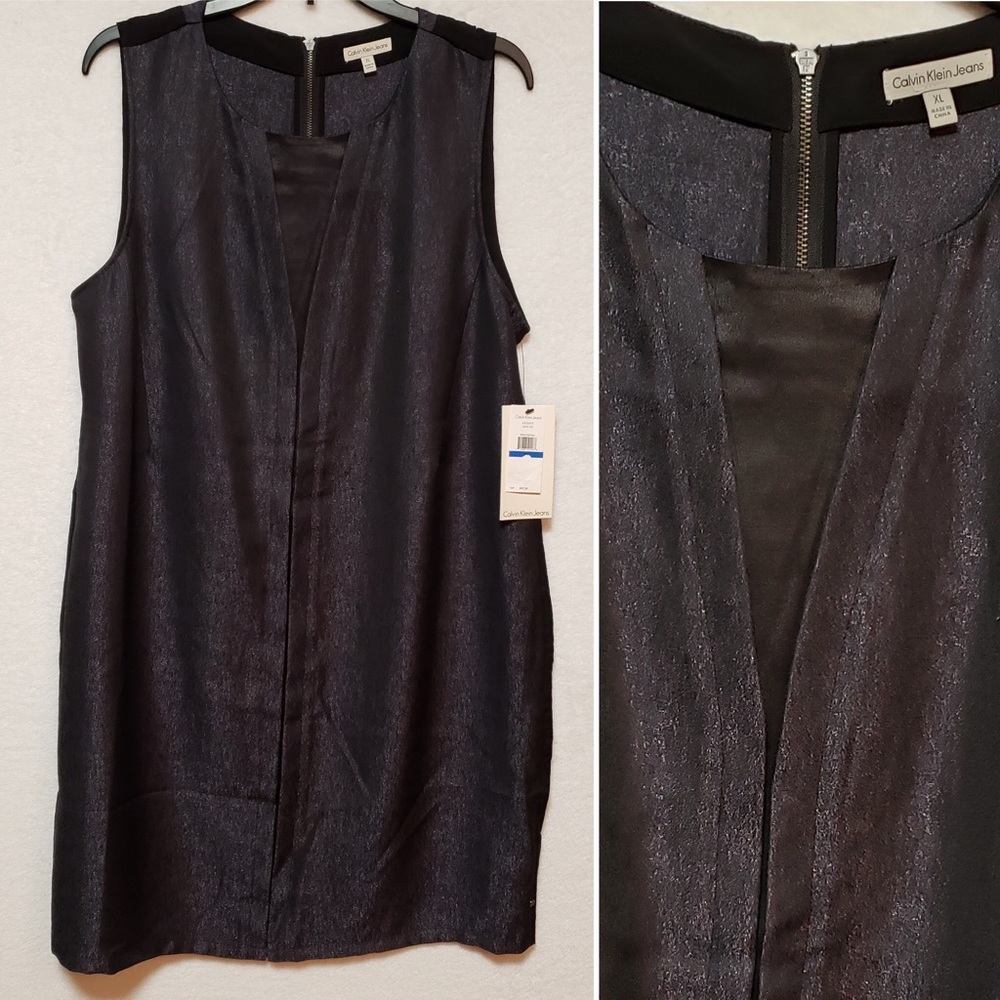 NWT Black and Gray Calvin Klein Jeans Dress